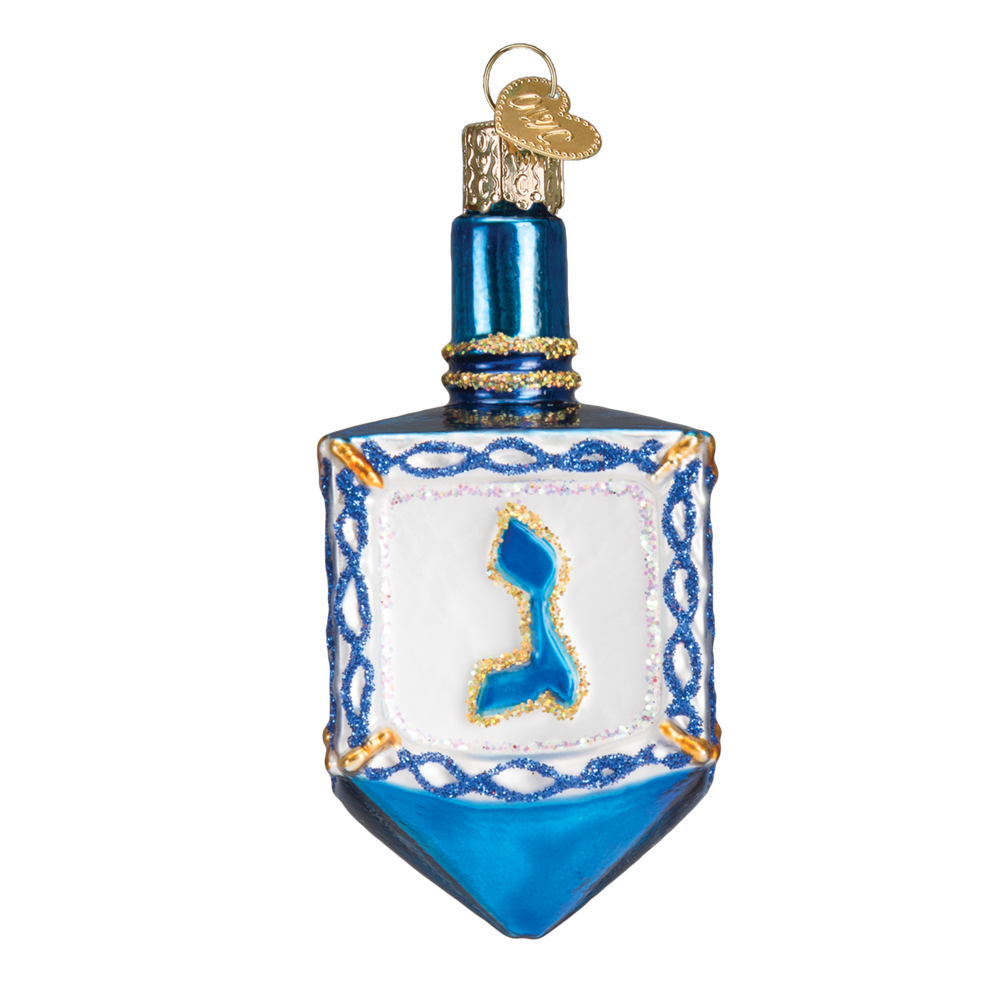 Glass Dreidel Ornament