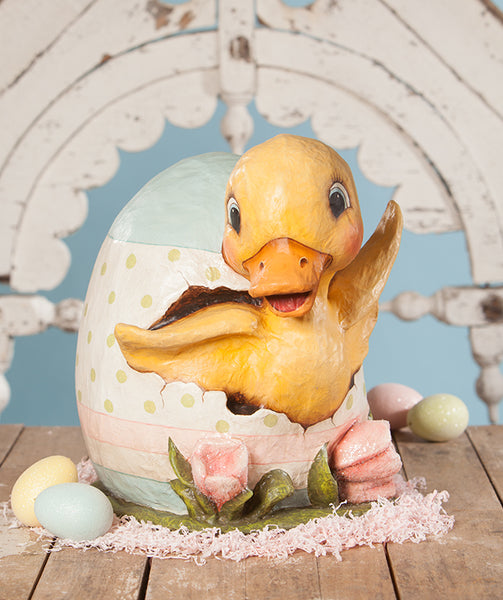 Ducky Egg Paper Mache by Bethany Lowe Cute Easter Decor