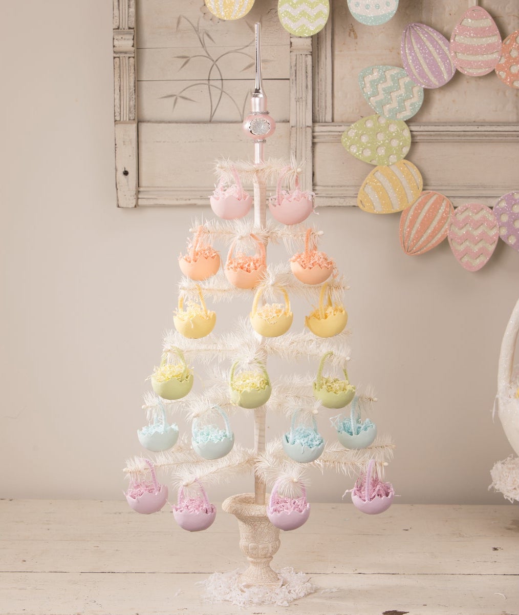 Easter Tree with Cracked Egg Ornaments