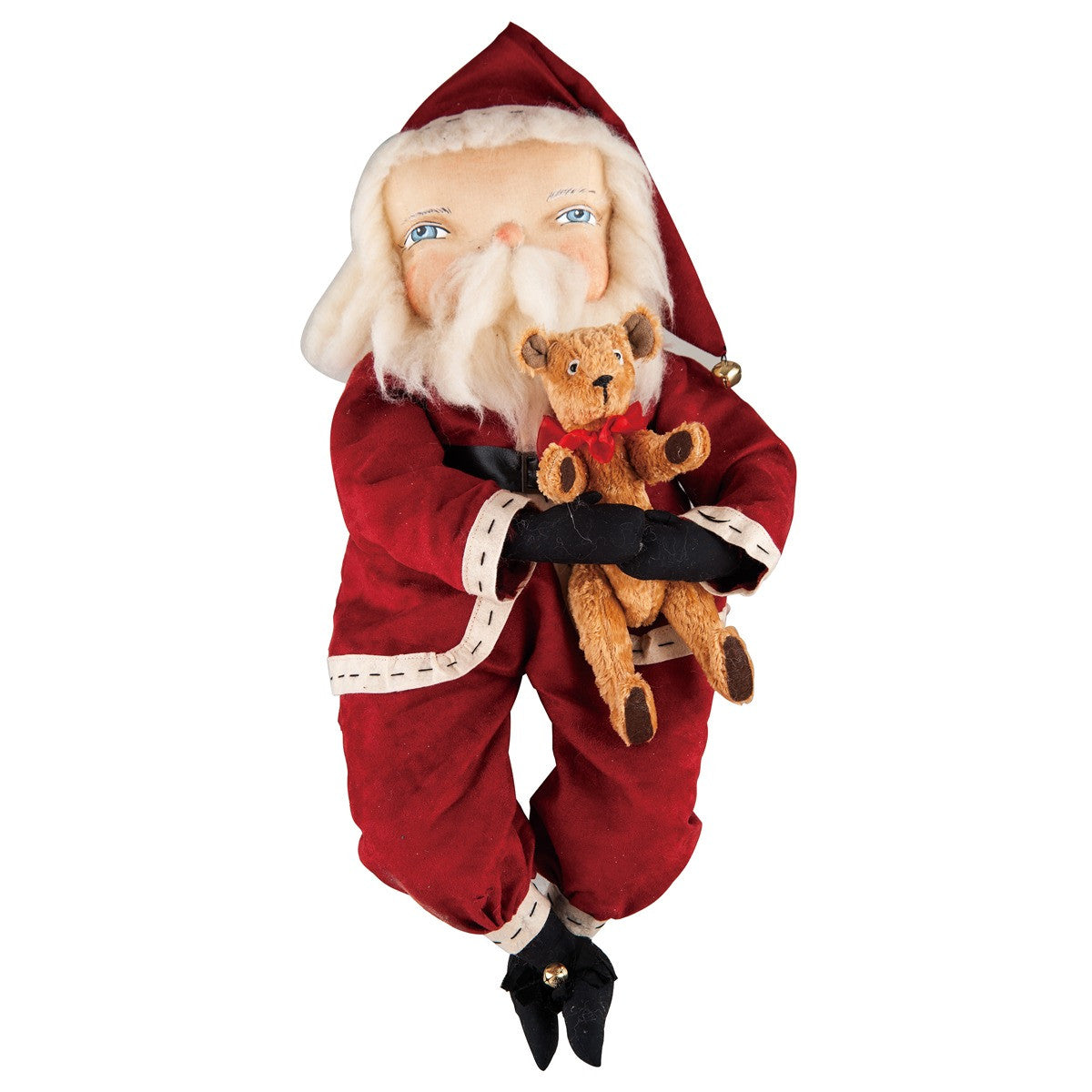 Freddy Santa with Teddy Bear - Joe Spencer Christmas Doll