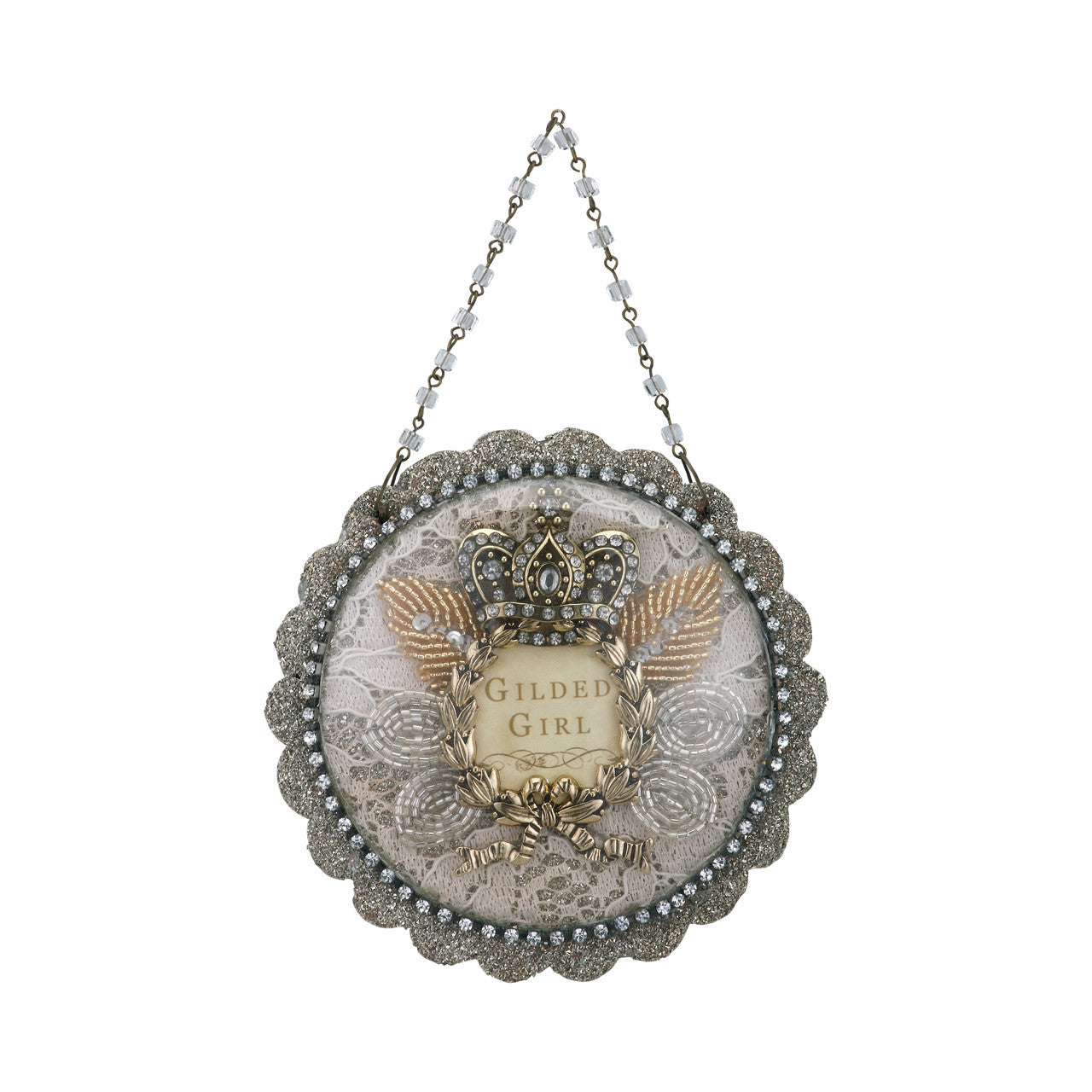 Gilded Girl Crown Shadowbox Ornament