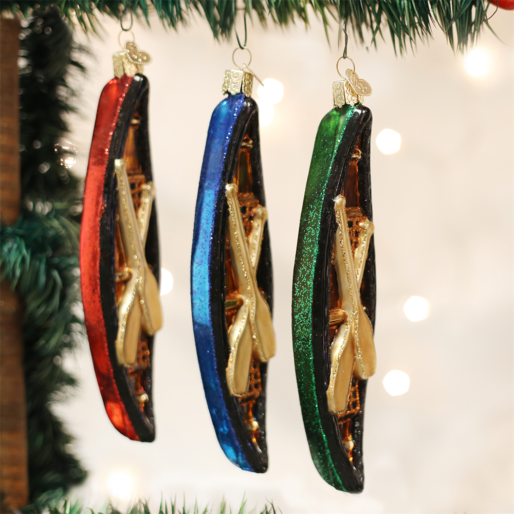 Glass Canoe Ornament