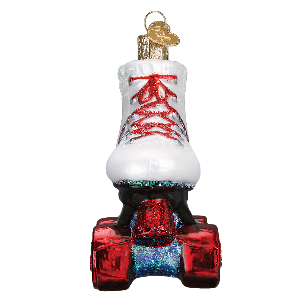 Glass Roller Skate Christmas Ornament