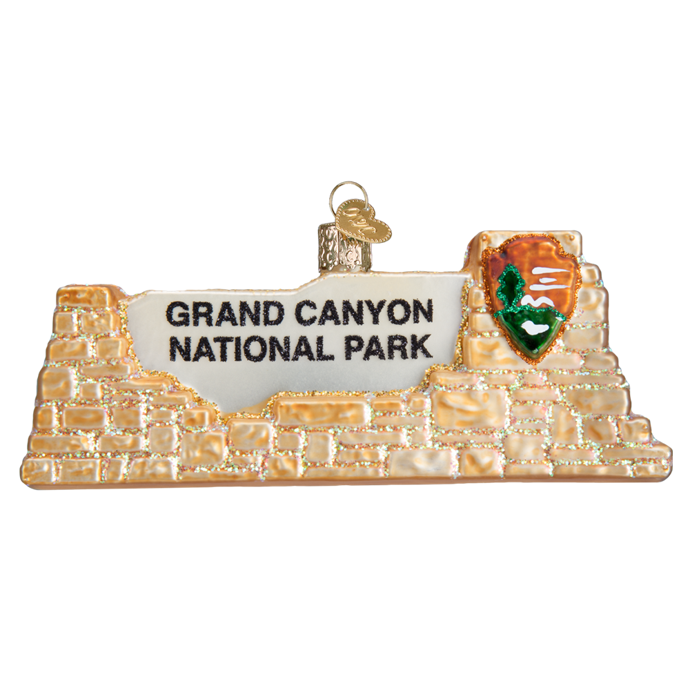 Glass Grand Canyon Sign Ornament by Old World Christmas