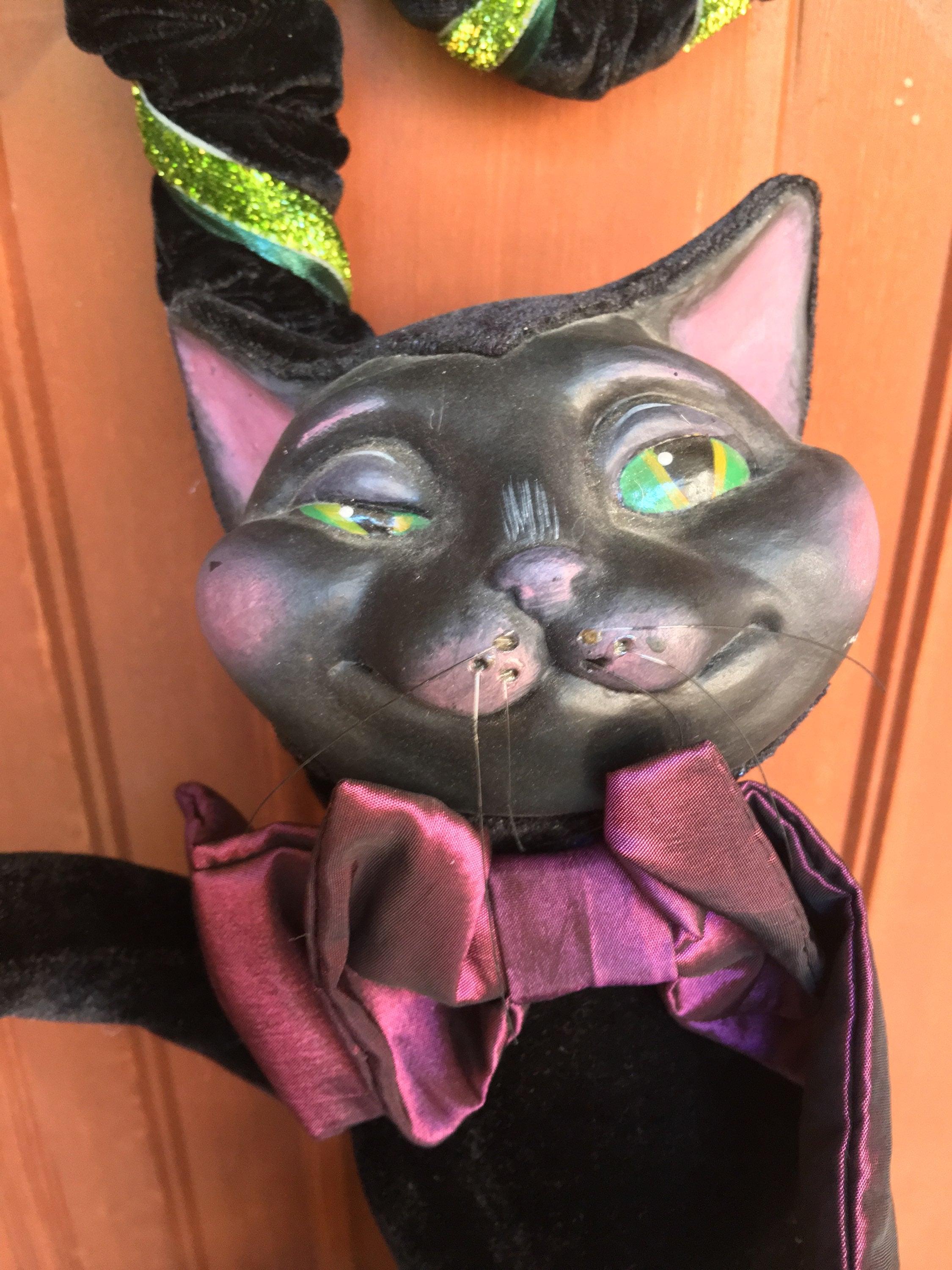 Witches Broom with Grimacing Cat
