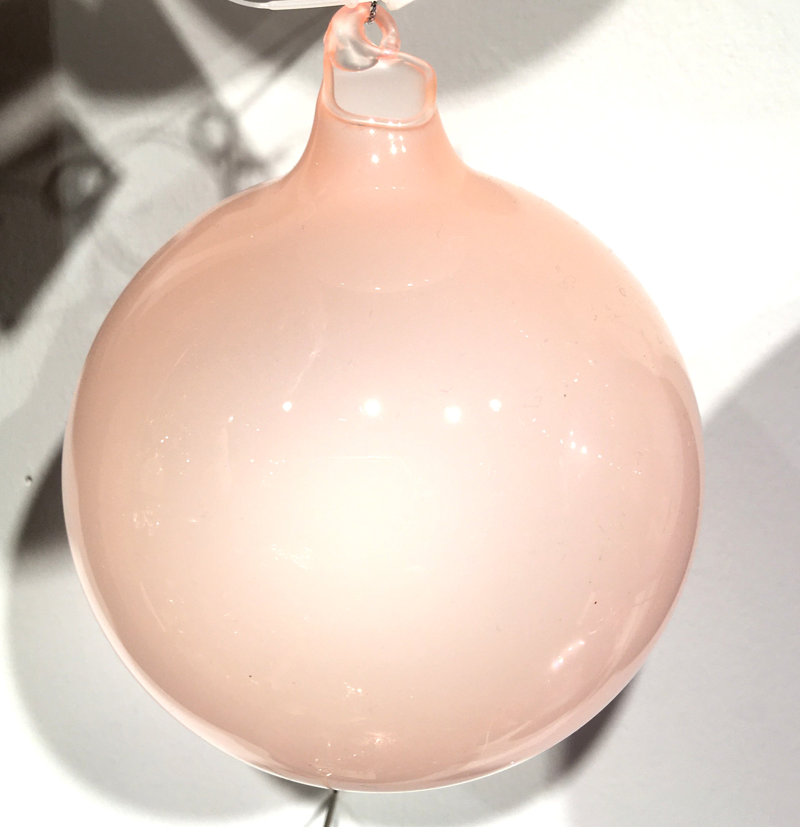 Jim MarvinSoft Pink Linen Bubblegum Glass Ball Ornaments