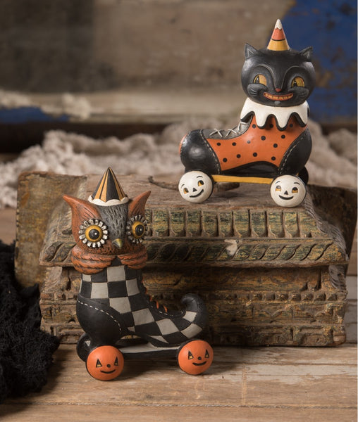 Roller Spook Hoot Owl | Johanna Parker Halloween Figurines