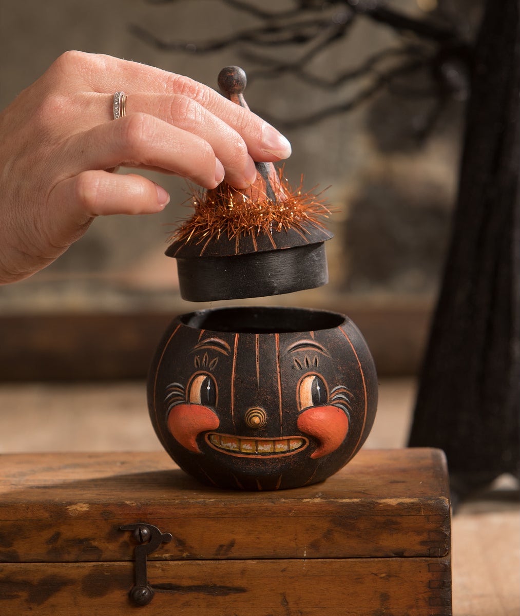 Johanna Parker Jackie Black-O-Ween Pumpkin Container