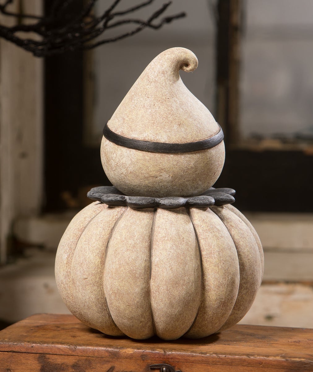 Johanna Parker Gerty & Gus Ghost & White Pumpkin Container