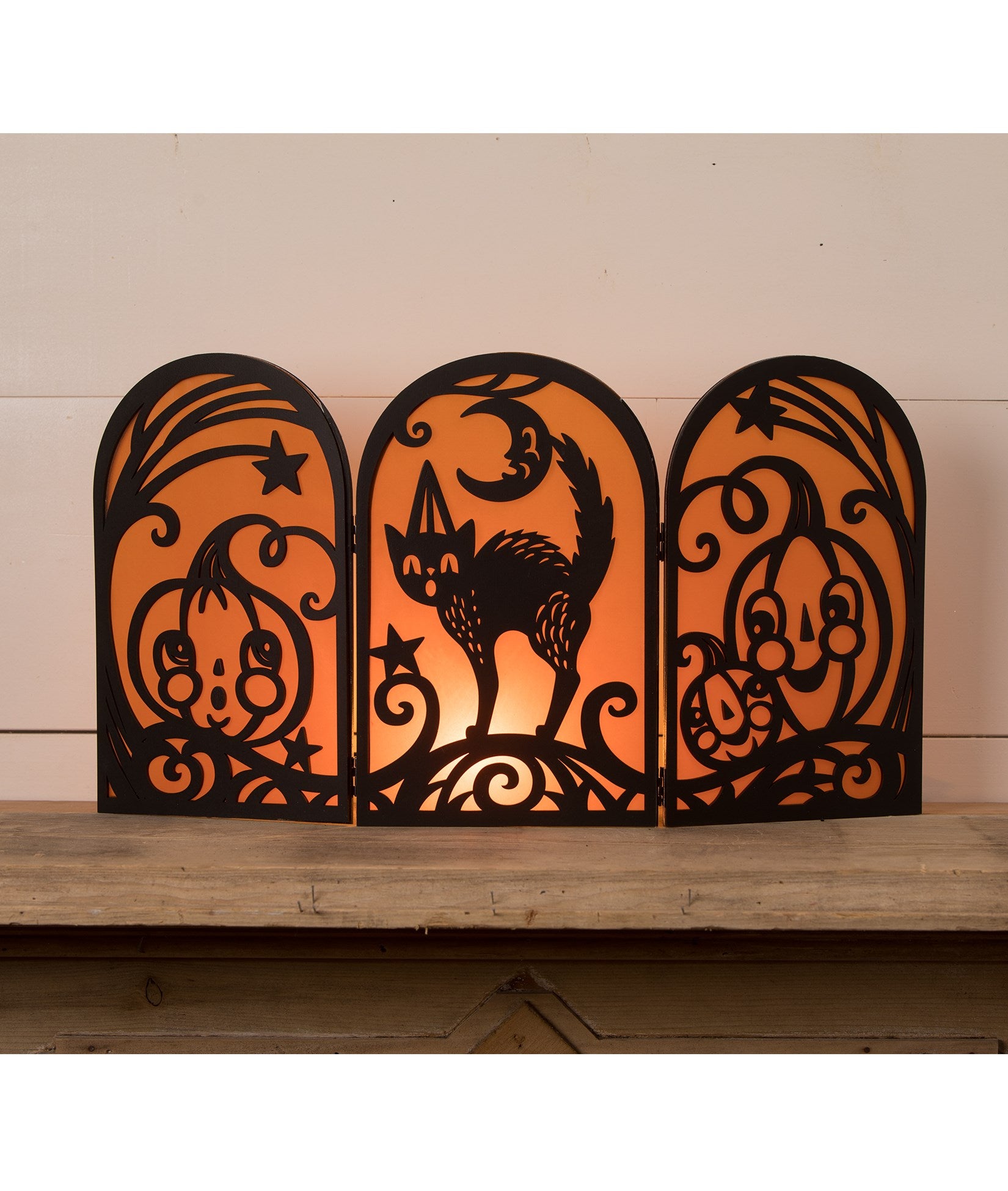 Spooky Tabletop Screen, Halloween Sihloutte by Johanna Parker