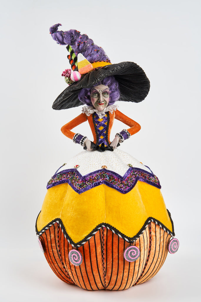 Katherine's Collection Candy Corn Witch Pumpkin