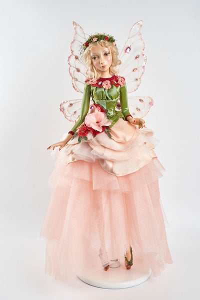 Katherine's Collection Flora Fairy Doll in a Green & Pink Dress