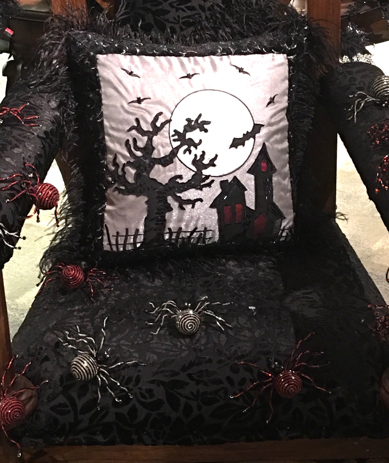 Katherine's Collection Red and Black Beaded Spider Clips