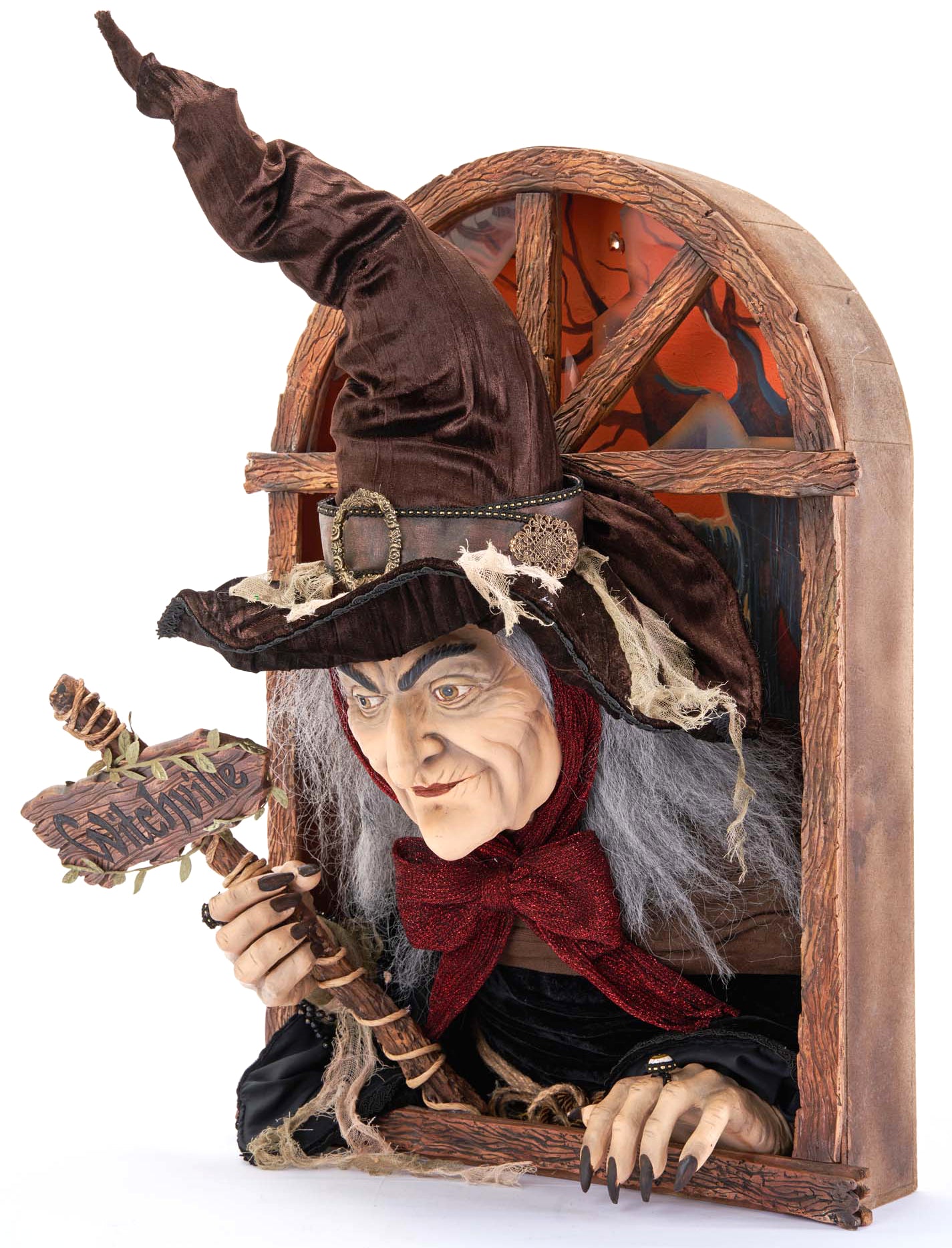 Which Way to Witchville Wall Piece Witch in Window