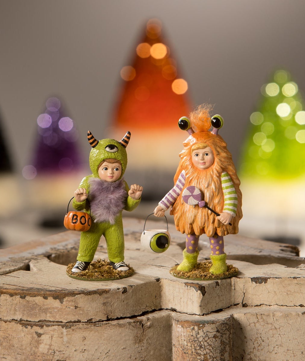Kids Dressed Up In Monster Costumes - Halloween Figurines by Bethany Lowe