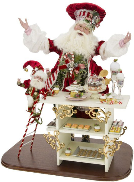 Grand Père Noël MARK ROBERTS COLLECTION – 57 Cm Avec Corne – Multicolor