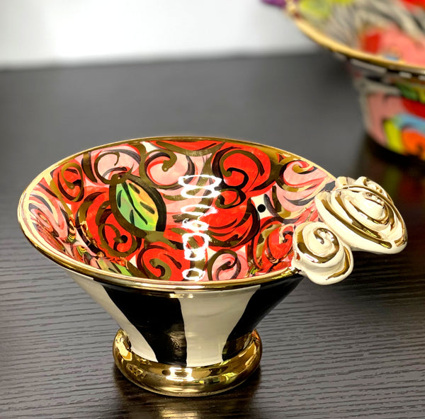 Mary Rose Young Pottery Small Rose Bowl - TheHolidayBarn.com