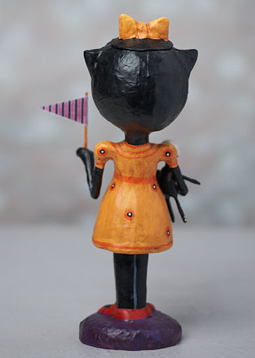 Meowza! Black Cat Figurine with Halloween Sign
