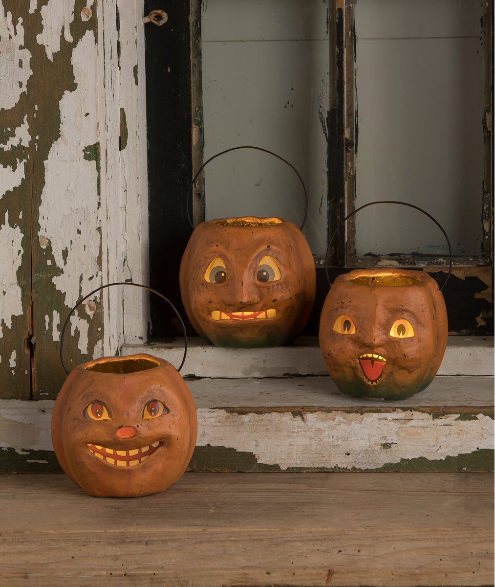 Vintage Mini Pumpkin Buckets by Bethany Lowe