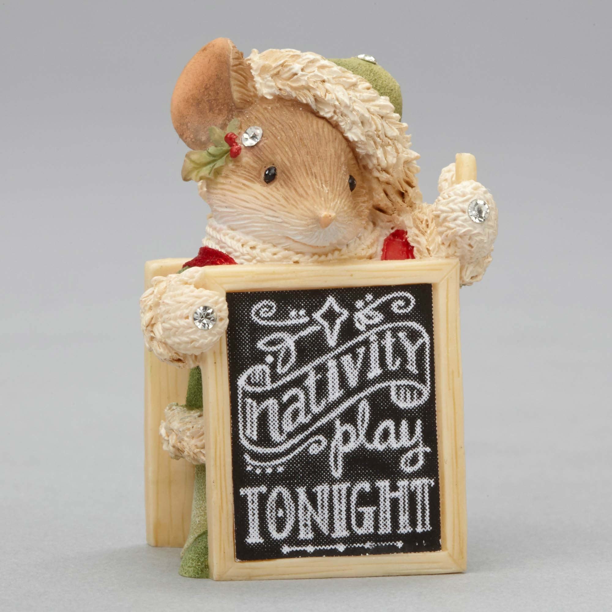 Nativity Play Mouse with Chalkboard Sign