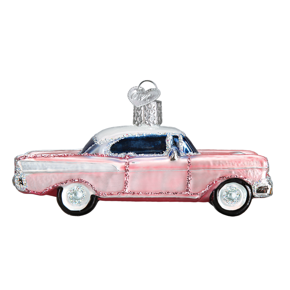Pink Cadillac Christmas Tree Ornament
