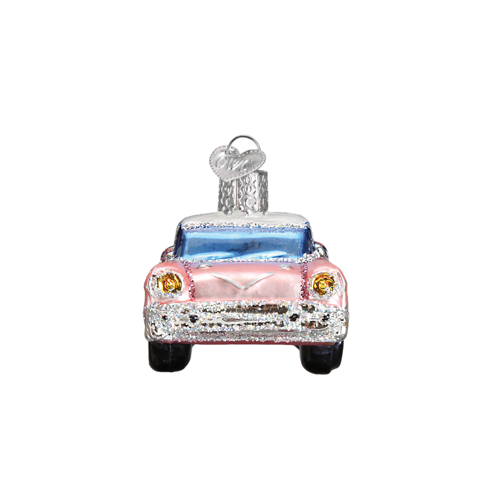 Pink Cadillac Ornaments - Glass Christmas Tree