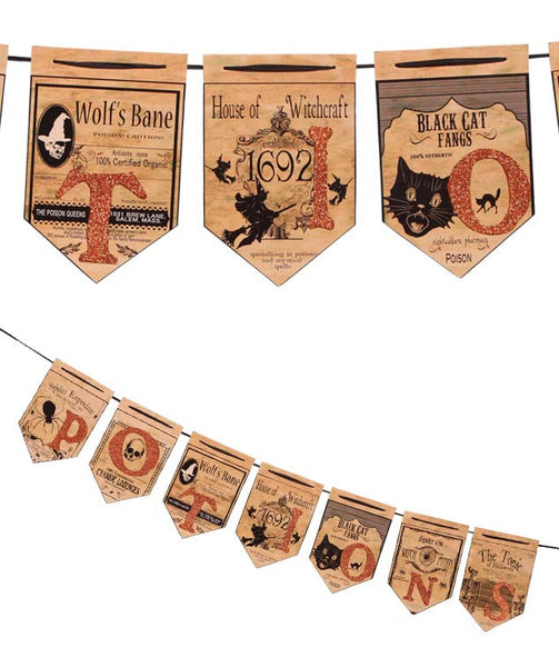 Potions Halloween Garland Bethany Lowe Decororations