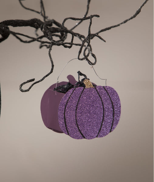 Purple Pumpkin Bucket Ornament  Bethany Lowe Halloween 