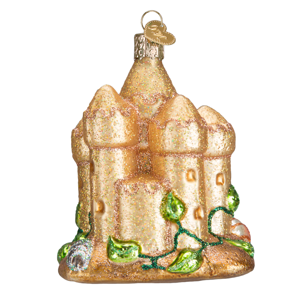 Glass Sand Castle Ornament