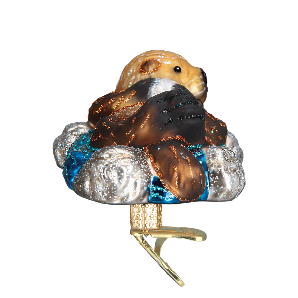 Floating Sea Otter Ornament Clip