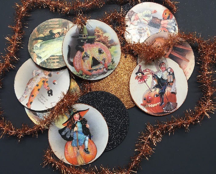 Vintage Halloween Disc Garland