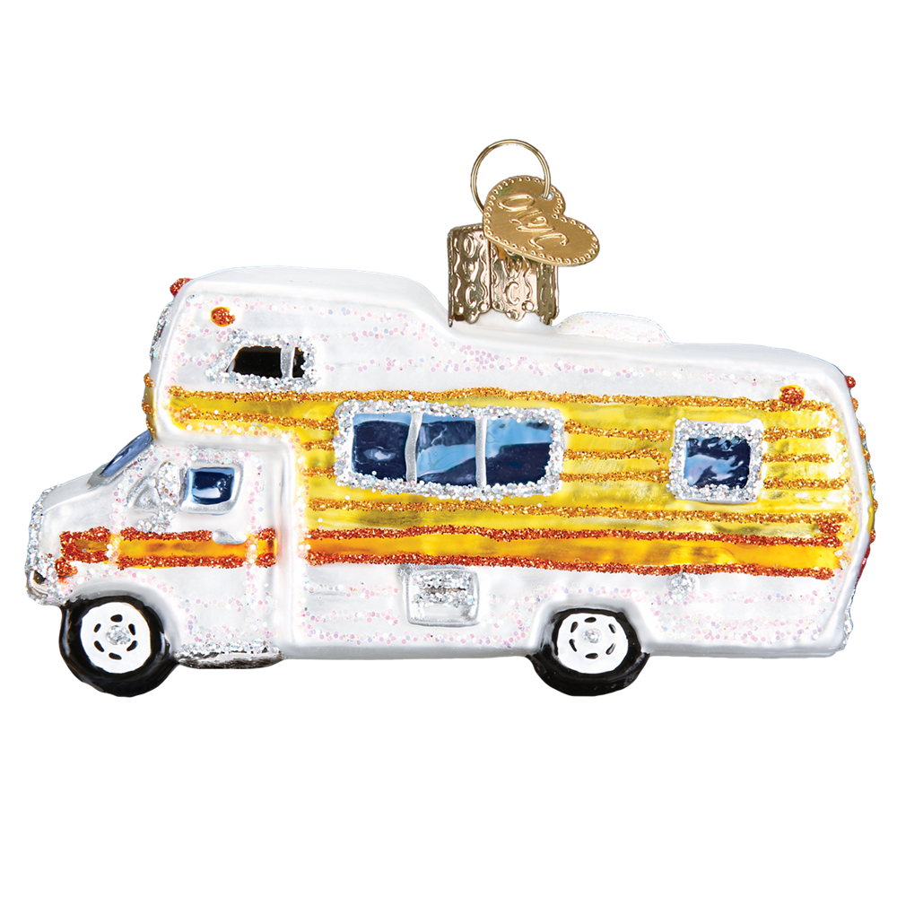 Vintage Yellow Motorhome Ornament