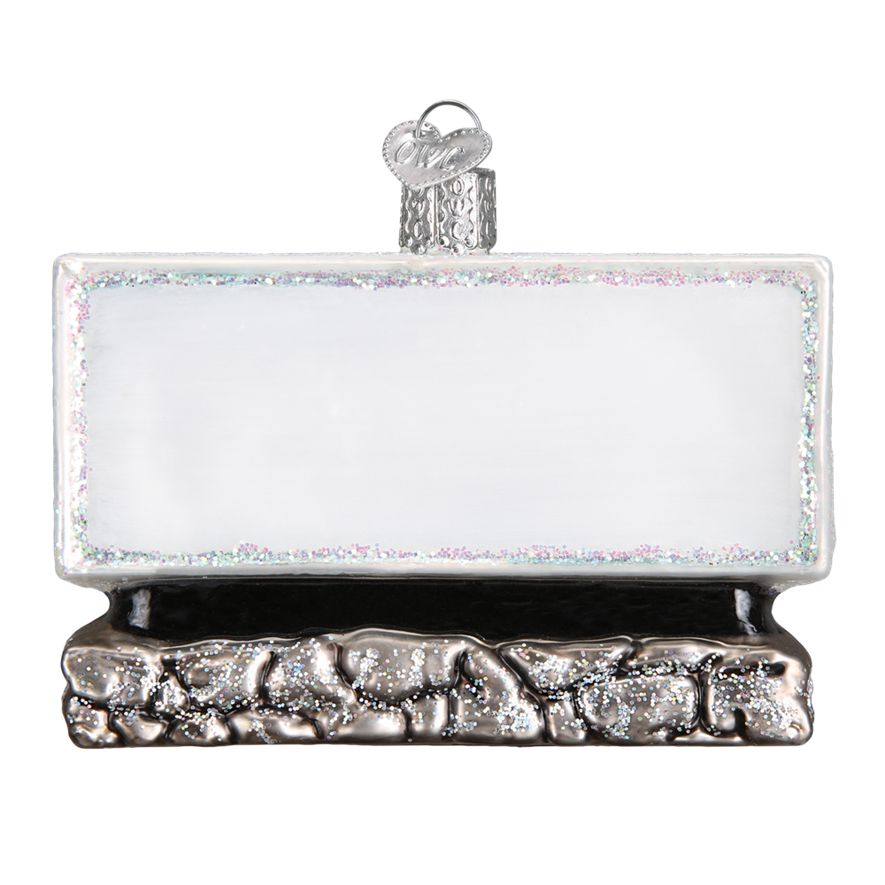 Yosemite National Park Glass Christmas Ornament - Backside