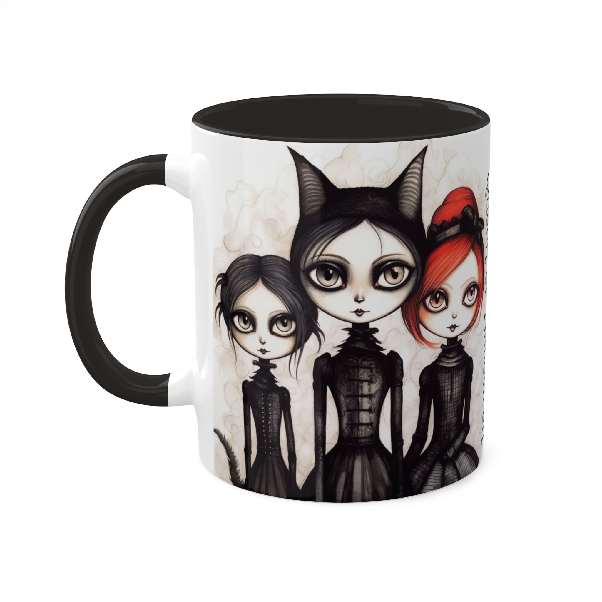 Goth Cat Girls Mug - Halloween Queen