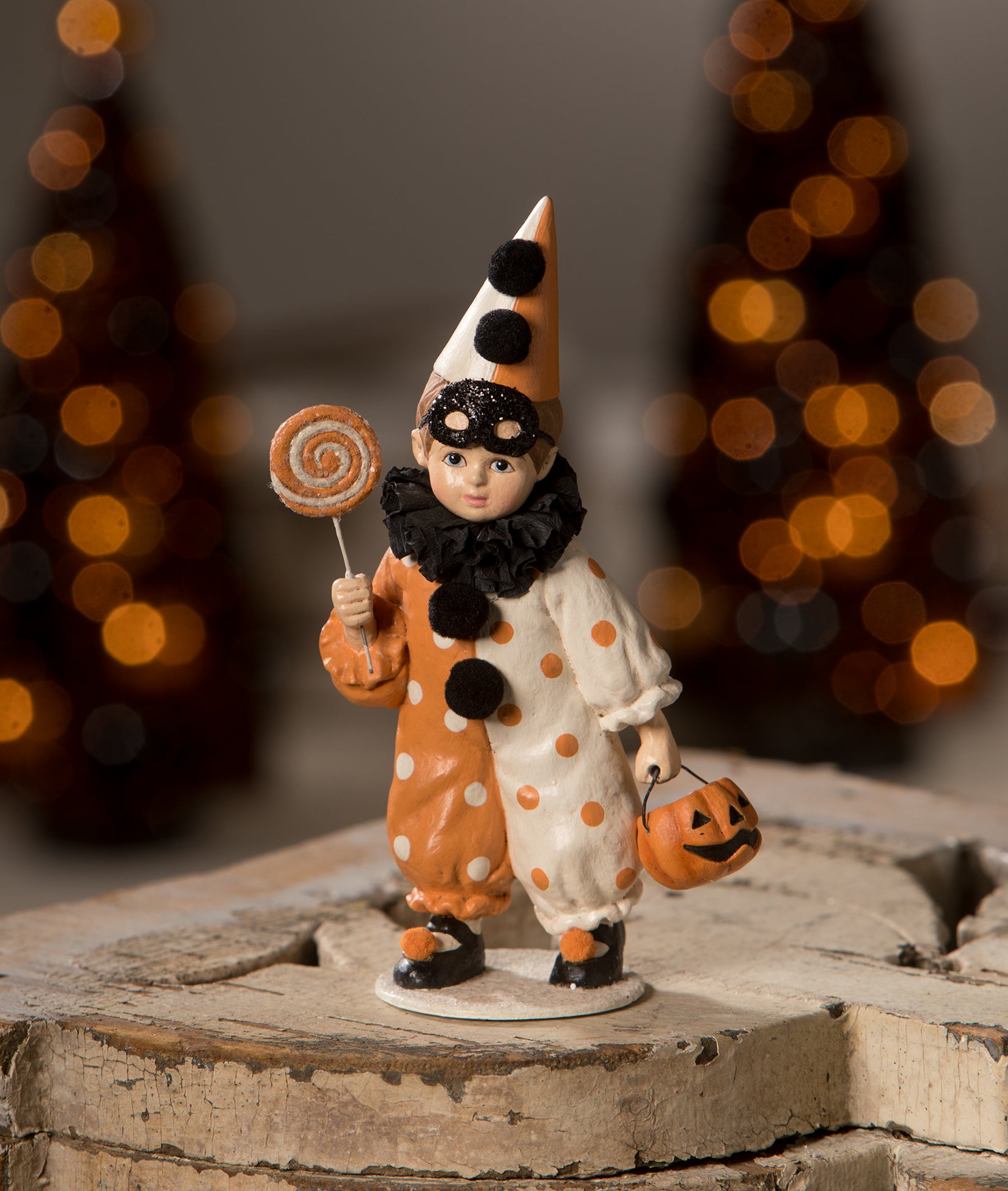 Bethany Lowe Halloween Masquerade Clown Boy VintageStyle Halloween