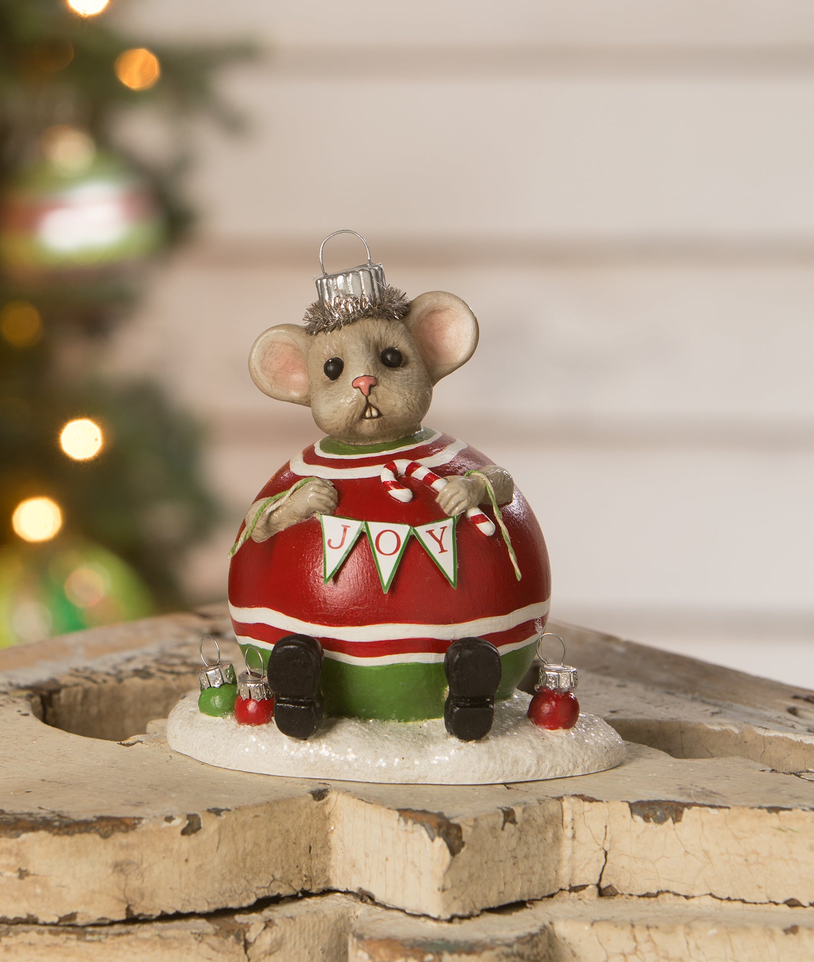 Nibbles Mouse in Ornament Figurine by Bethany Lowe