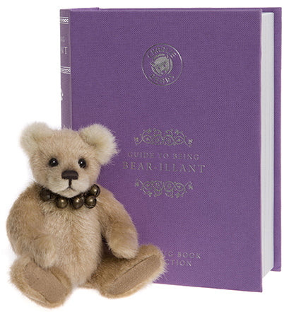 Charlie Bears BEAR-illant Bear with Purple Book Box