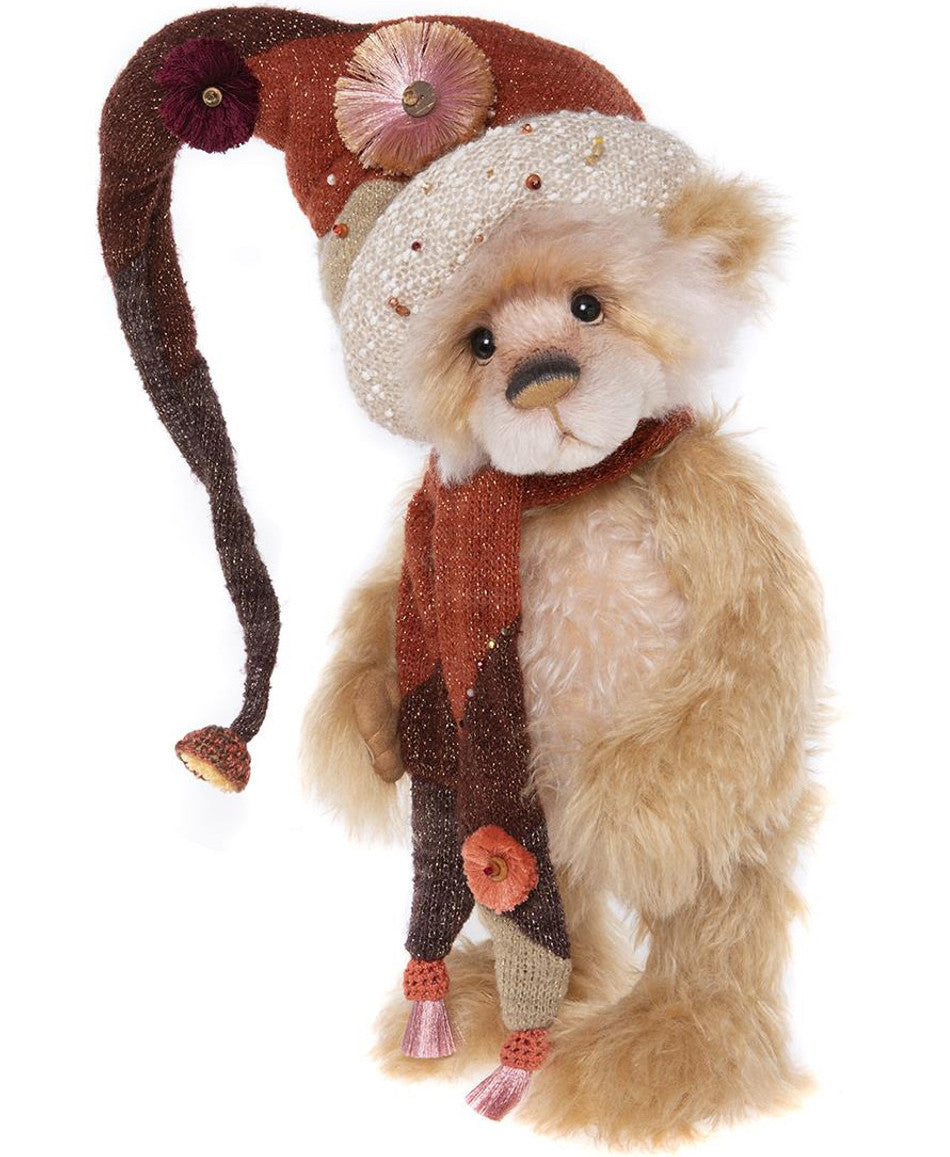 Charlie Bears Orville Teddy Bear with Knit Hat - Mohair Bear that Can Stand