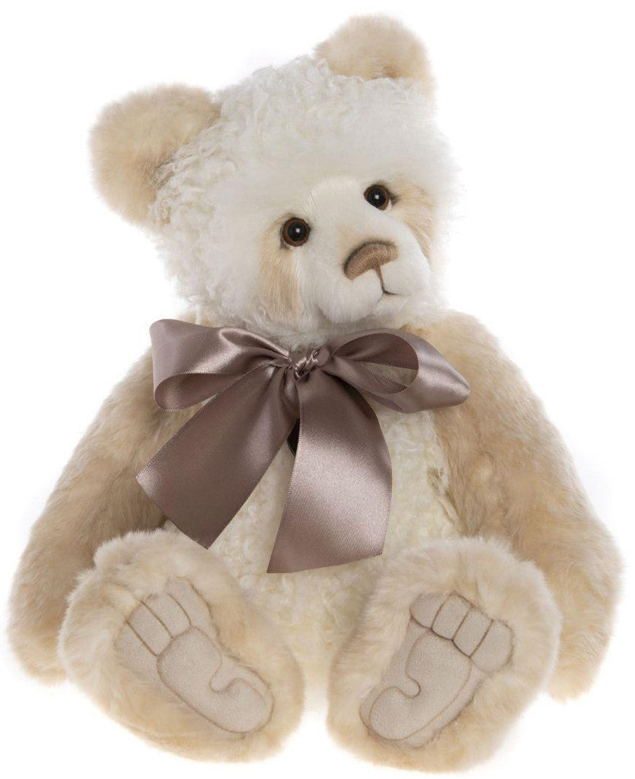Charlie Bears Tessa Bear with Curly Plush Fur - Cream Color