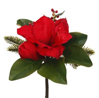 Christmas Amaryllis Bouquet Pick