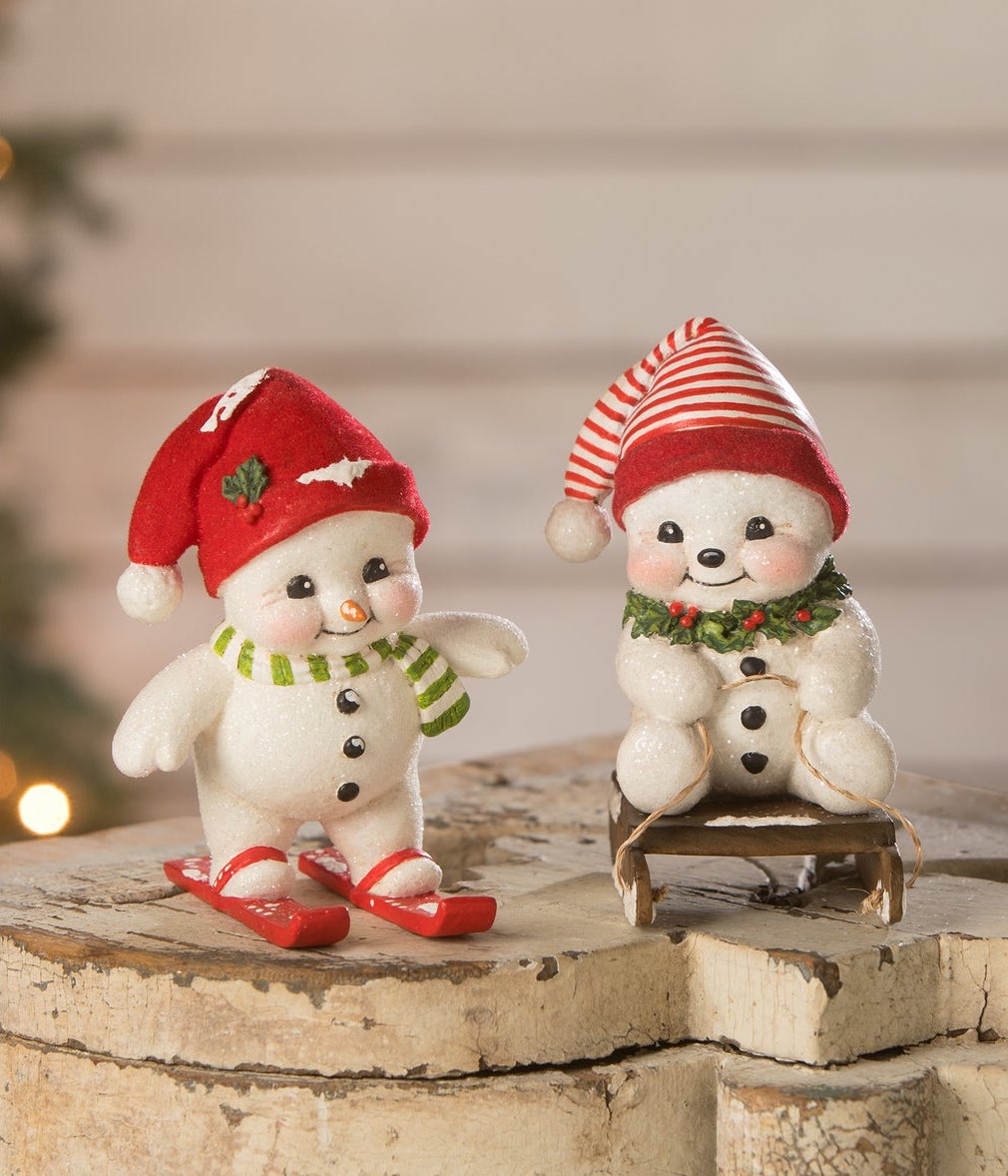 Cute baby snowman figruines by Bethany Lowe