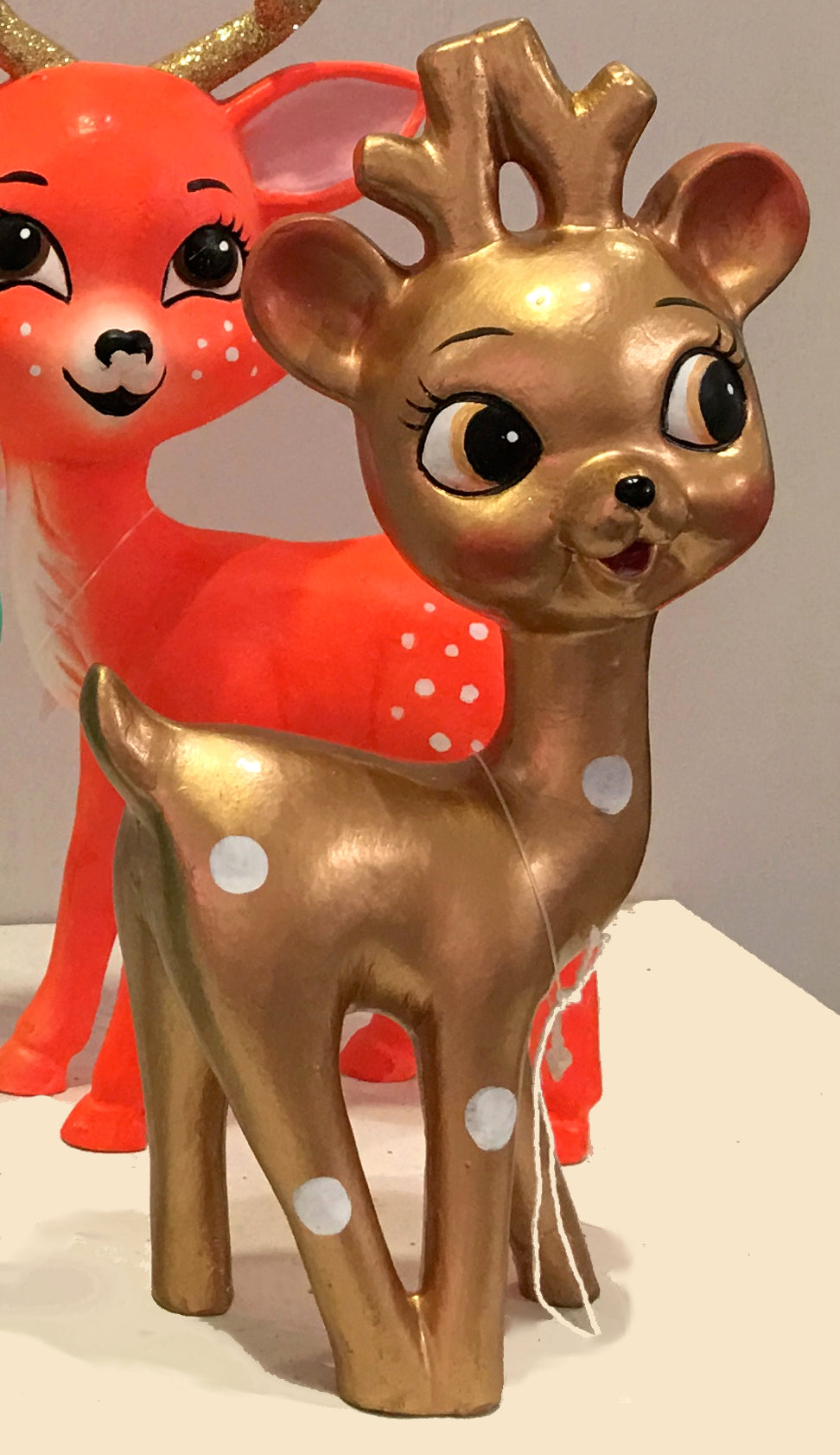 Gold Kitsh Deer Figurine