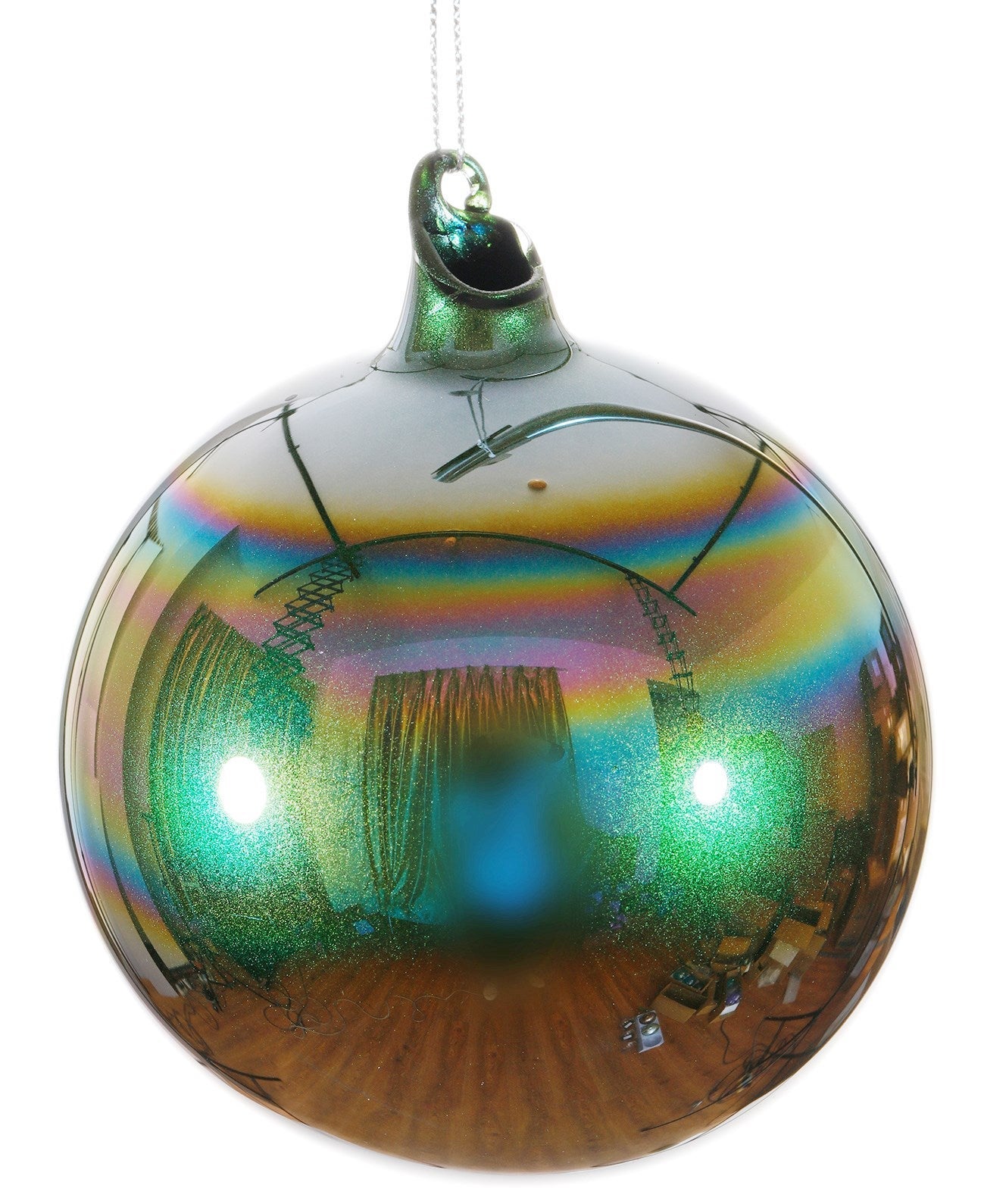 Jim Marvin Emerald Green Pearl Glass Ball Ornaments