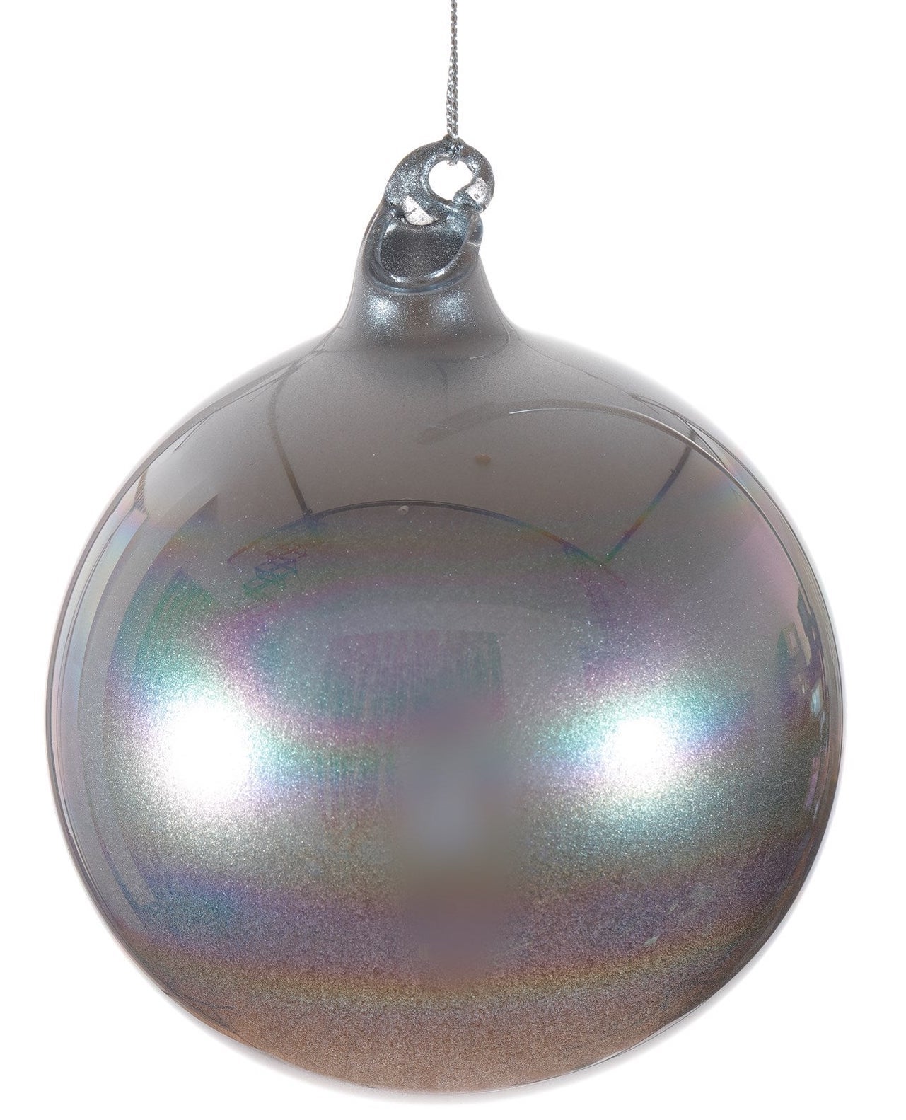 Jim Marvin Silver Pearl Glass Ball Ornaments