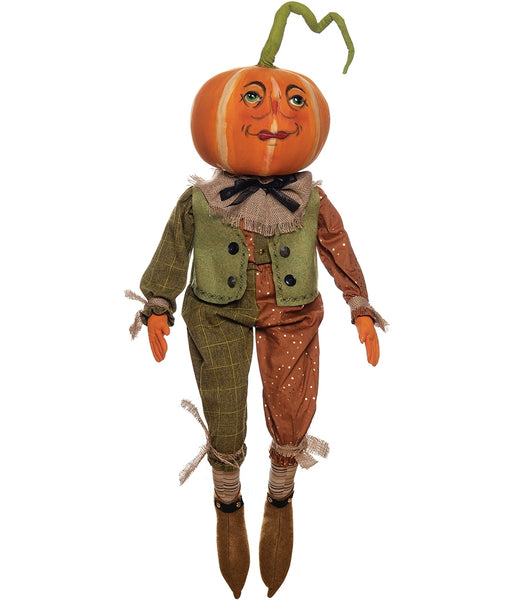 Joe Spencer Patton Pumpkin Doll | Cloth Halloween Dolls ...