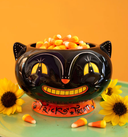 Johanna Parker Candy Corn Stacker canister on sale Halloween