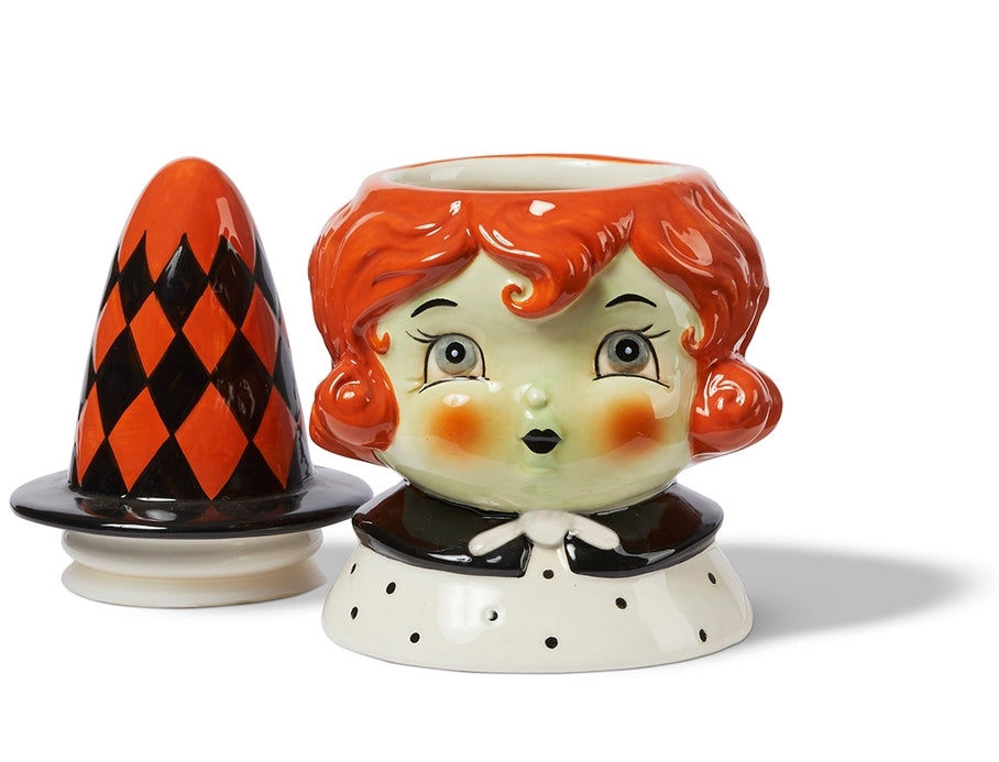 Johanna Parker Witch Canister, Red Head Witch Ginger Ella Red
