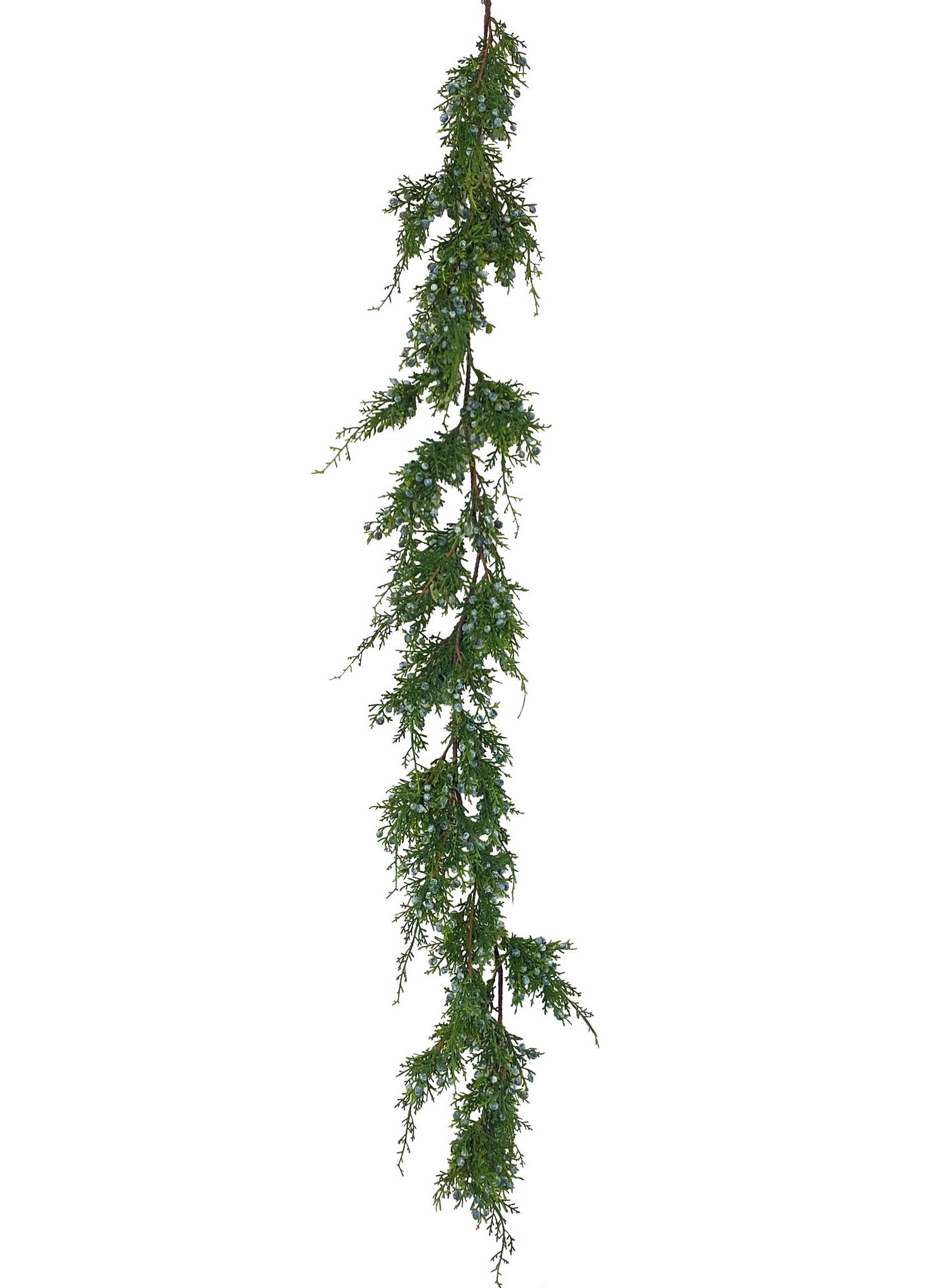 Juniper Garland with Blue Berries, faux 