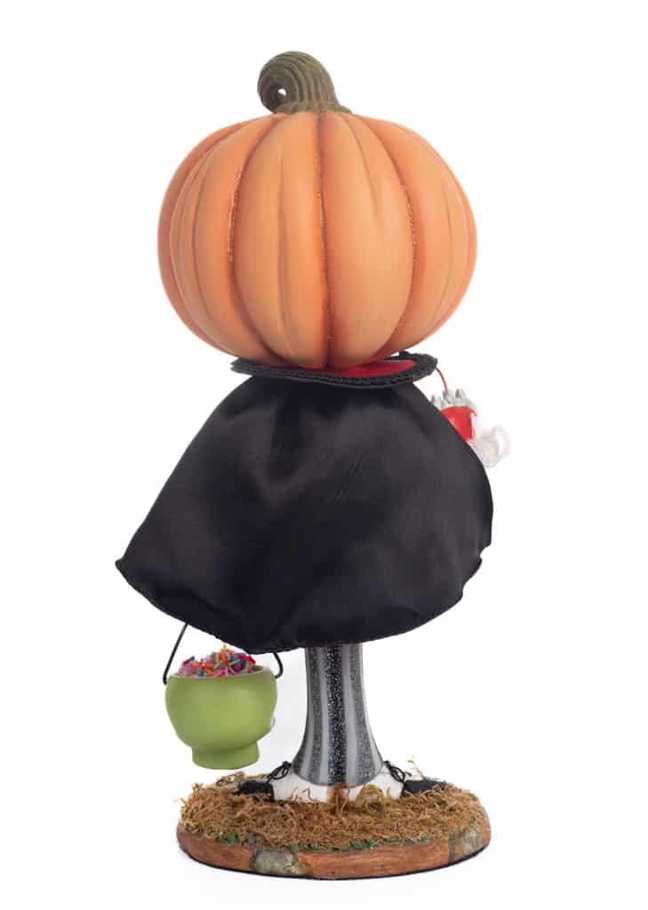 Katherine'S Collection Fangs Dracula Trick or Treater Pumpkinhead Figurine