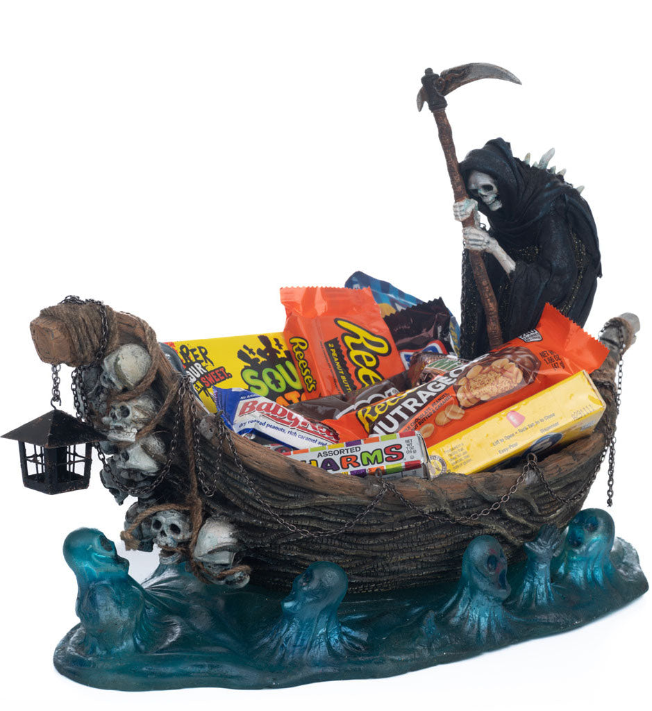 Katherine's Collection River Styx Gondola Candy Bowl Filled with Candy
